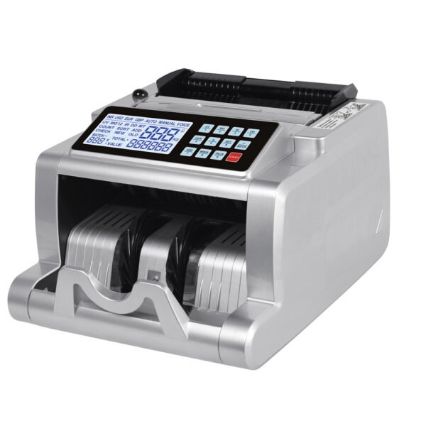 Back Loading Banknote Counter With LCD Screen IR UV MG Money Counter Detector