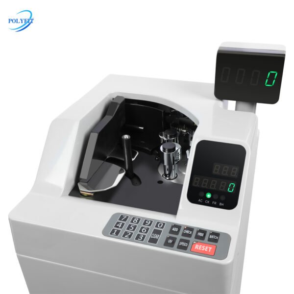 vacuum note counting machine with built-in rotatable customer display