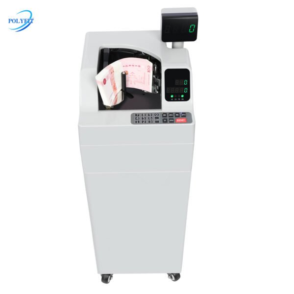 vacuum note counting machine with built-in rotatable customer display