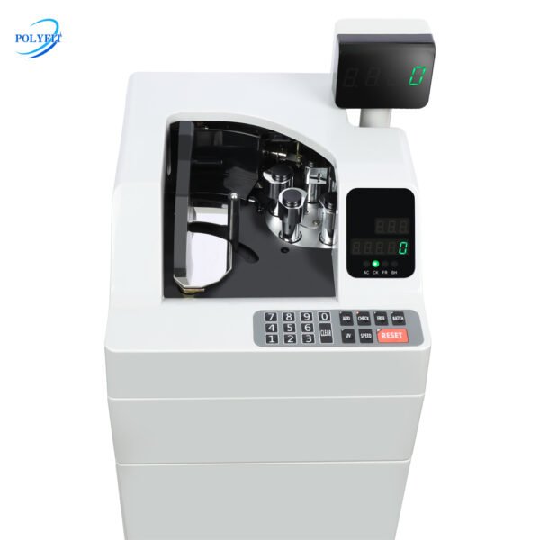 vacuum note counting machine with built-in rotatable customer display